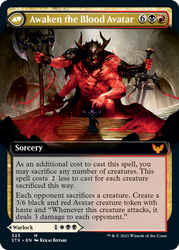 Extus, Oriq Overlord // Awaken the Blood Avatar (Extended Art) [Strixhaven: School of Mages] 