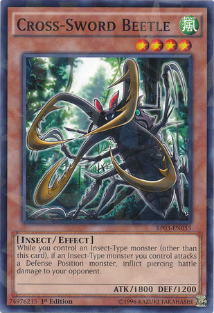 Cross-Sword Beetle [BP03-EN053] Shatterfoil Rare 