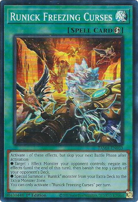 Runick Freezing Curses [TAMA-EN033] Super Rare 