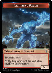 Gold // Lightning Rager Double-Sided Token [Murders at Karlov Manor Commander Tokens] 