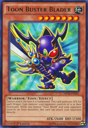 Toon Buster Blader [MP16-EN205] Rare 
