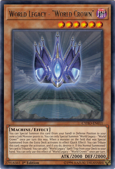 World Legacy - "World Crown" [CYHO-EN011] Rare 