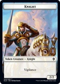 Knight // Food (17) Double-Sided Token [Throne of Eldraine Tokens] 