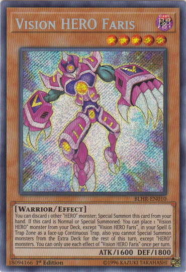 Vision Hero Faris [BLHR-EN010] Secret Rare 