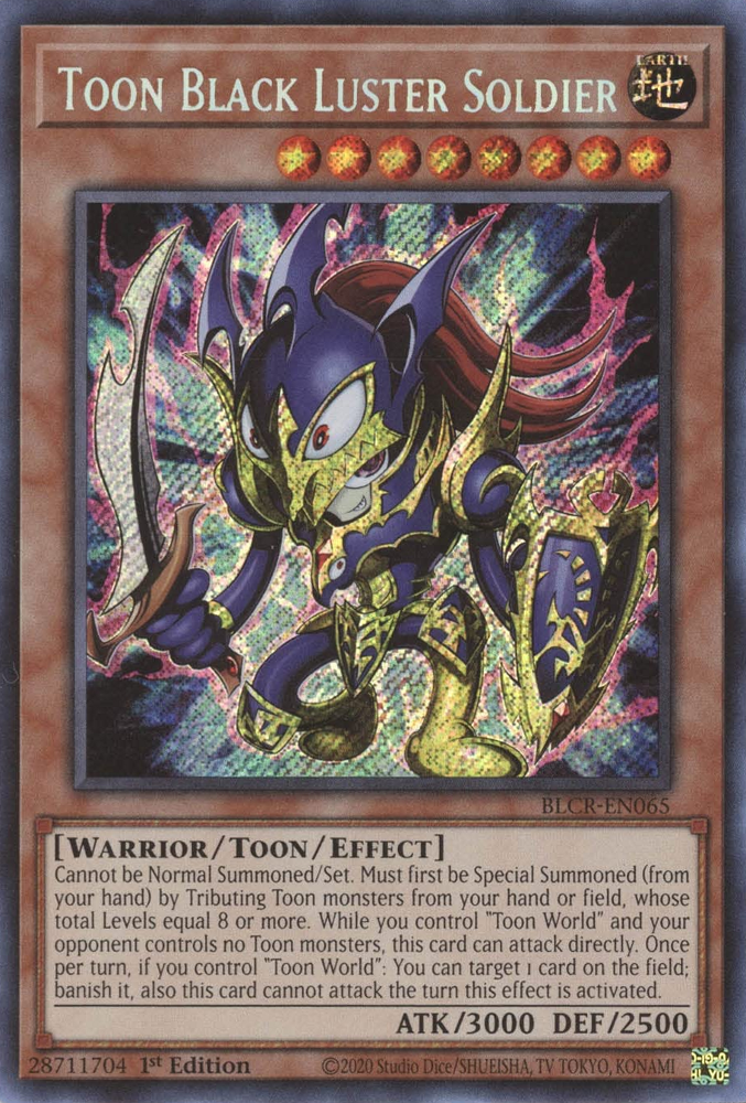 Toon Black Luster Soldier [BLCR-EN065] Secret Rare 