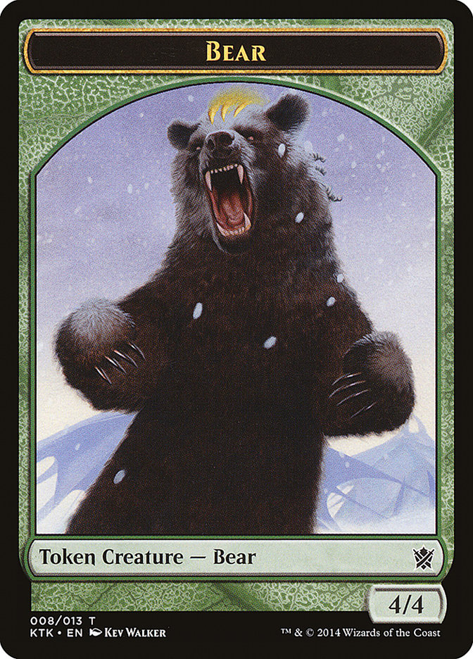 Bear Token [Khans of Tarkir Tokens] 