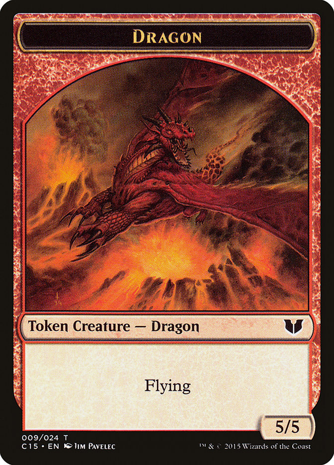 Dragon // Dragon Double-Sided Token [Commander 2015 Tokens] 