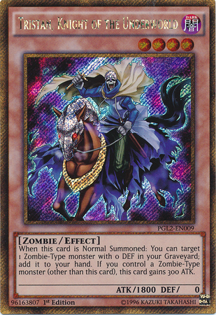 Tristan, Knight of the Underworld [PGL2-EN009] Gold Secret Rare 