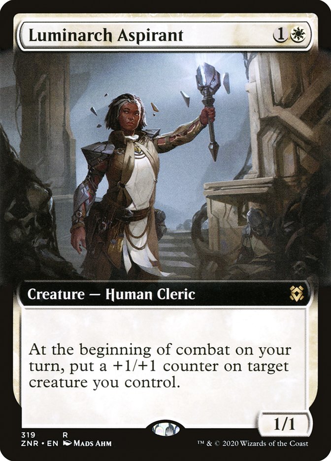 Luminarch Aspirant (Extended Art) [Zendikar Rising] 