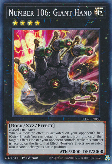 Number 106: Giant Hand [LED9-EN053] Super Rare 