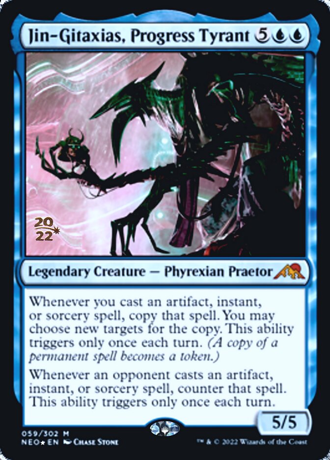 Jin-Gitaxias, Progress Tyrant [Kamigawa: Neon Dynasty Prerelease Promos] 