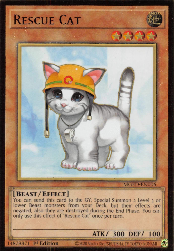 Rescue Cat [MGED-EN006] Gold Rare 