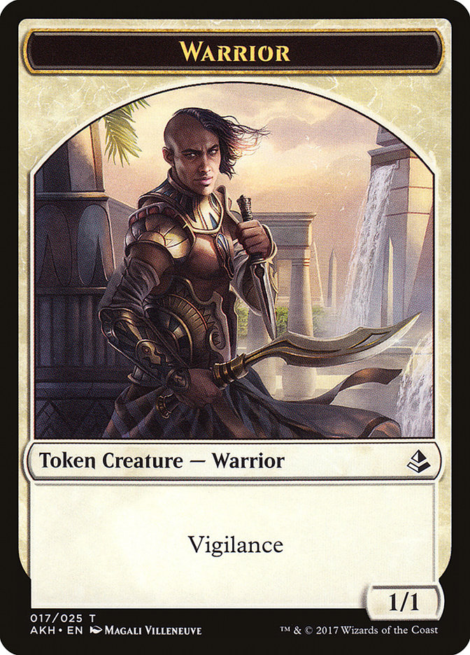 Glyph Keeper // Warrior Double-Sided Token [Amonkhet Tokens] 