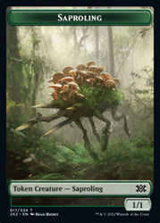 Saproling // Spirit (008) Double-Sided Token [Double Masters 2022 Tokens] 