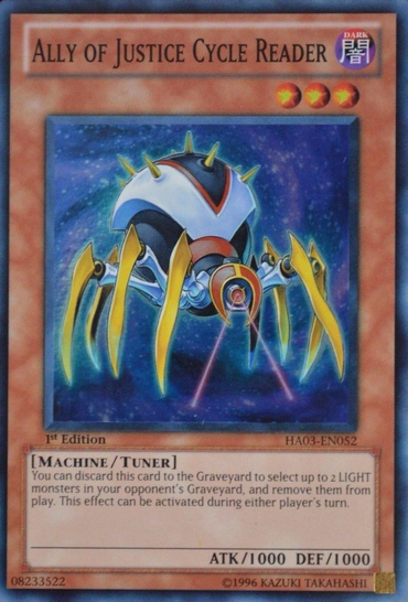 Ally of Justice Cycle Reader [HA03-EN052] Super Rare 