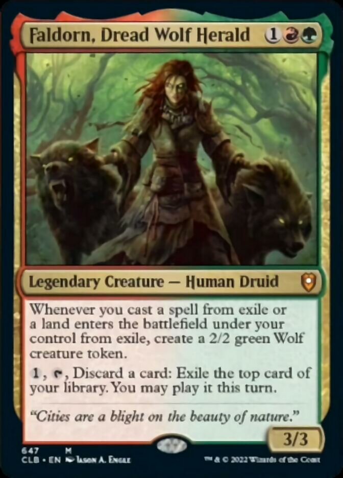 Faldorn, Dread Wolf Herald [Commander Legends: Battle for Baldur's Gate] 