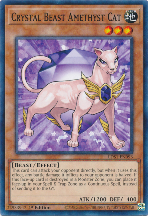 Crystal Beast Amethyst Cat [LDS1-EN093] Common 