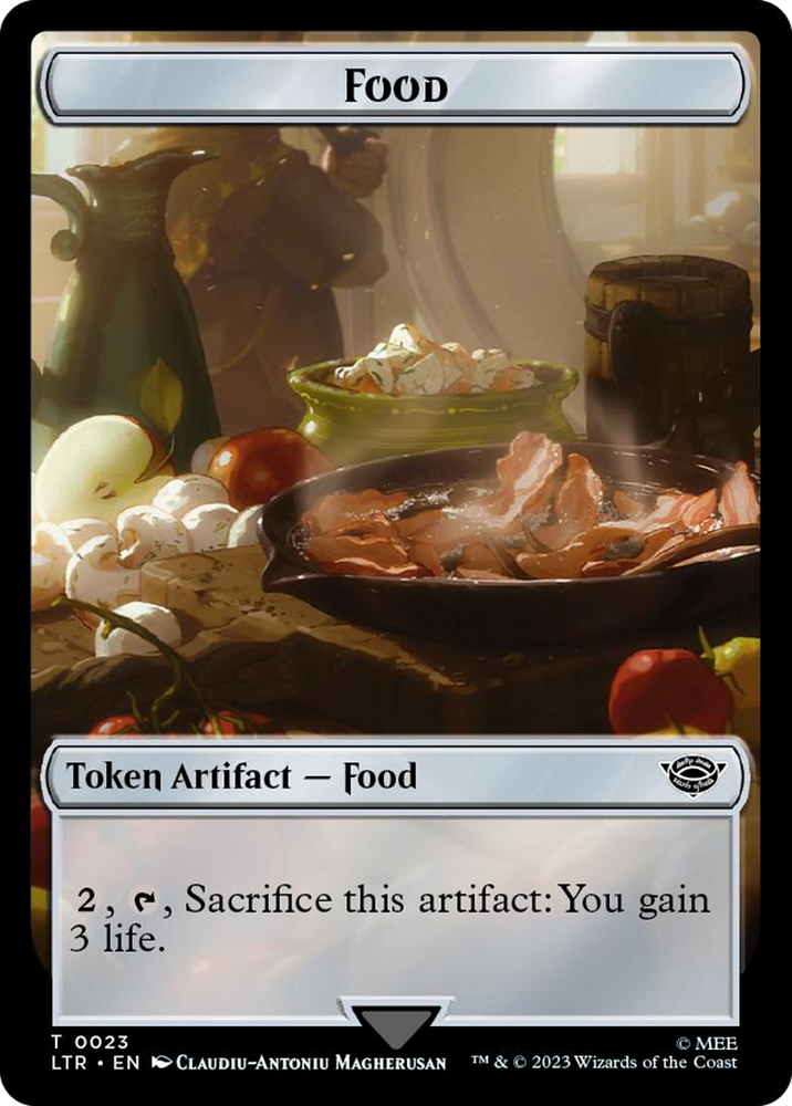 Orc Army (0018) // Food (0023) Double-Sided Token (Surge Foil) [The Lord of the Rings: Tales of Middle-Earth Tokens] 