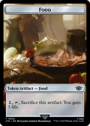 Orc Army (0018) // Food (0023) Double-Sided Token (Surge Foil) [The Lord of the Rings: Tales of Middle-Earth Tokens] 