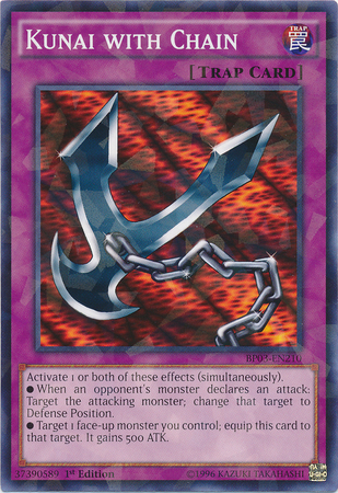 Kunai with Chain [BP03-EN210] Shatterfoil Rare 