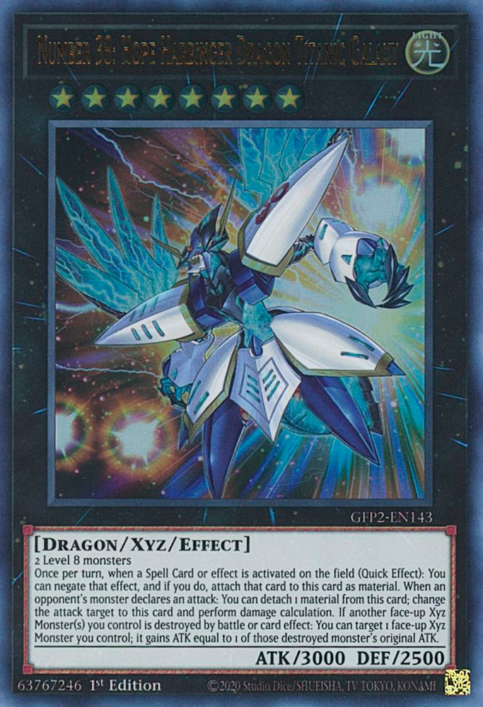 Number 38: Hope Harbinger Dragon Titanic Galaxy [GFP2-EN143] Ultra Rare 