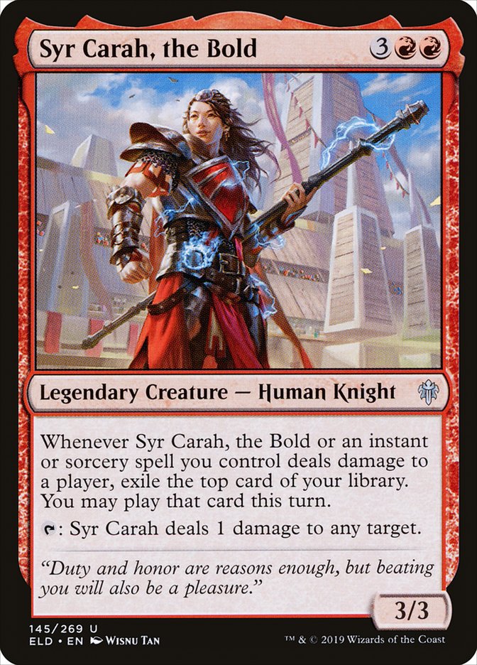 Syr Carah, the Bold [Throne of Eldraine] 