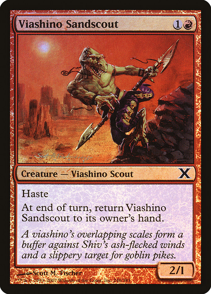 Viashino Sandscout (Premium Foil) [Tenth Edition] 