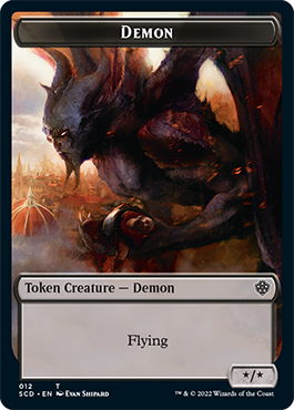 Demon // Demon Double-Sided Token [Starter Commander Decks] 