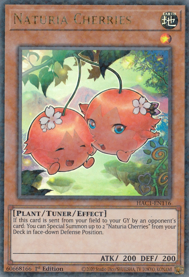 Naturia Cherries (Duel Terminal) [HAC1-EN116] Parallel Rare 