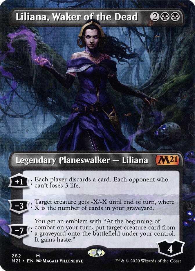 Liliana, Waker of the Dead (Borderless) [Core Set 2021] 