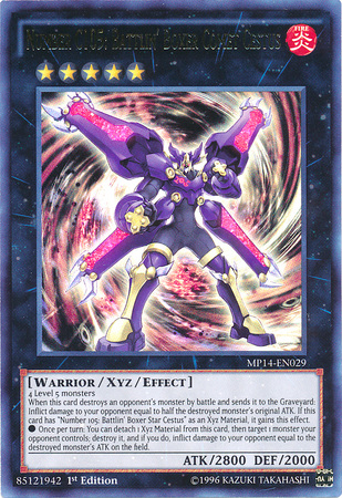 Number C105: Battlin' Boxer Comet Cestus [MP14-EN029] Ultra Rare 