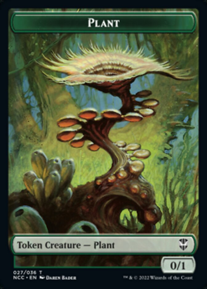 Plant // Treasure (015) Double-Sided Token [Streets of New Capenna Commander Tokens] 