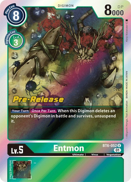 Entmon [BT6-052] [Double Diamond Pre-Release Cards] 