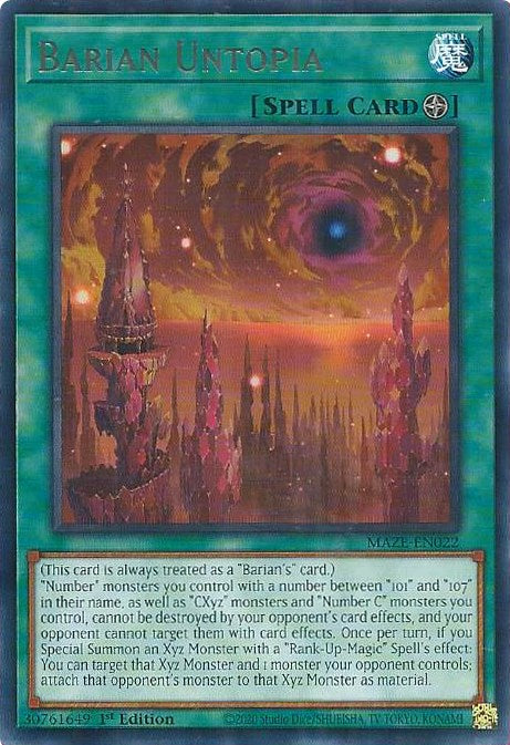 Barian Untopia [MAZE-EN022] Rare 