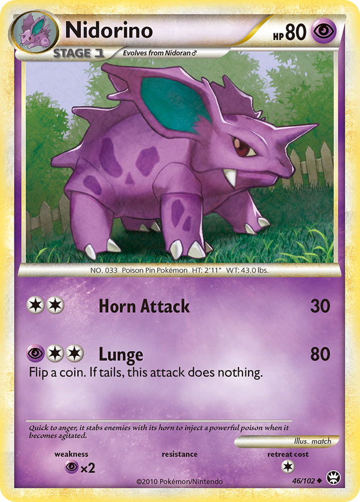 Nidorino (46/102) [HeartGold & SoulSilver: Triumphant]