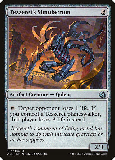 Tezzeret's Simulacrum [Aether Revolt] 