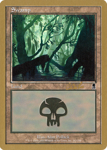 Swamp (cr342) (Carlos Romao) [World Championship Decks 2002] 