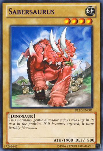 Sabersaurus (Purple) [DL16-EN001] Rare 