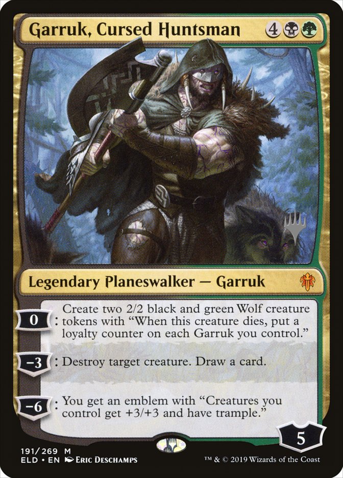 Garruk, Cursed Huntsman (Promo Pack) [Throne of Eldraine Promos] 