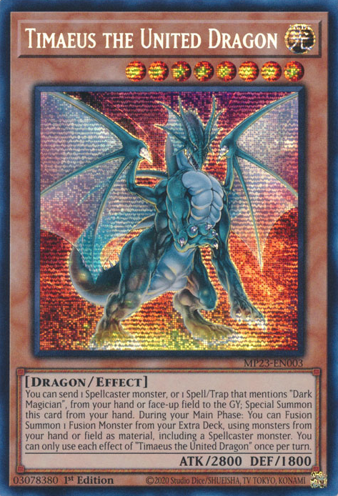 Timaeus the United Dragon [MP23-EN003] Prismatic Secret Rare 