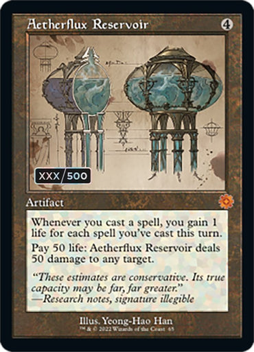 Aetherflux Reservoir (Retro Schematic) (Serialized) [The Brothers' War Retro Artifacts] 