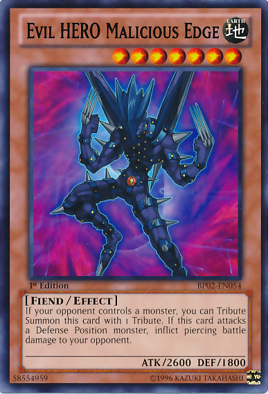 Evil HERO Malicious Edge [BP02-EN054] Rare 