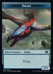 Drake // Treasure Double-Sided Token [Double Masters 2022 Tokens] 