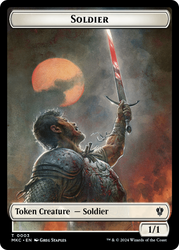 Human // Soldier Double-Sided Token [Murders at Karlov Manor Commander Tokens] 