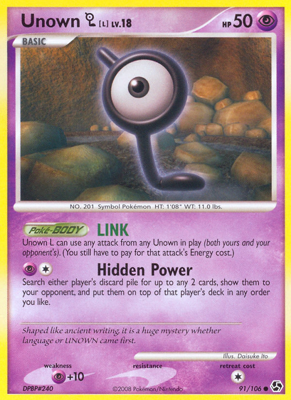 Unown L (91/106) [Diamond &amp; Pearl: Great Encounters] 