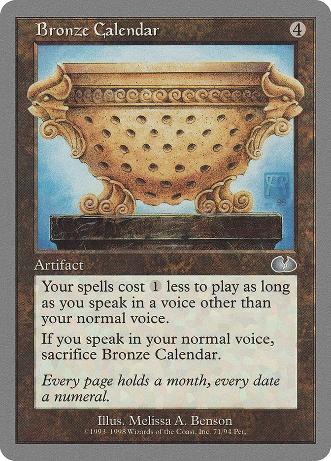 Bronze Calendar [Unglued] 