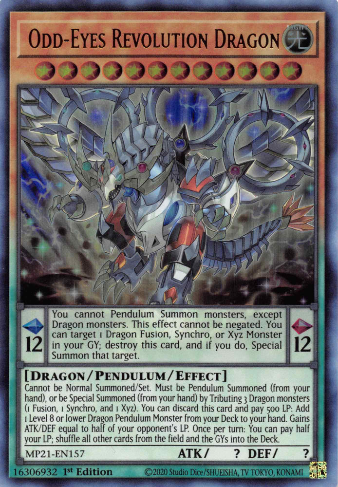 Odd-Eyes Revolution Dragon [MP21-EN157] Ultra Rare 