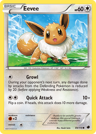 Eevee (89/116) [Black & White: Plasma Freeze]