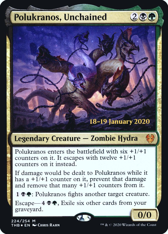 Polukranos, Unchained [Theros Beyond Death Prerelease Promos] 