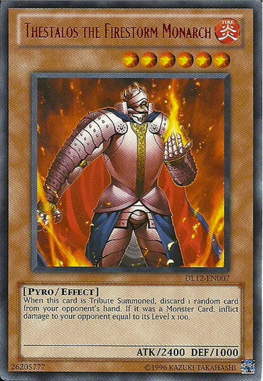 Thestalos the Firestorm Monarch (Red) [DL12-EN007] Rare 